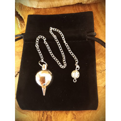 Pendel in Tropfenform, verchromt