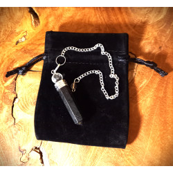 Pendel mit schwarzem Turmalin und Bergkristall