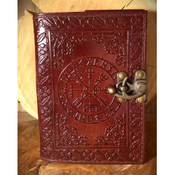 Notiz-Tagebuch mit Ledereinband „Vegvisier“