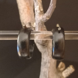 Schwarze Holz-Creole Ø 2,0 cm