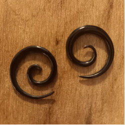 Echte Dehnspirale aus Horn – Expander Ohrschmuck  Ø 2,5 cm