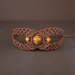Makramee-Armband  mit Tigerauge, handmate